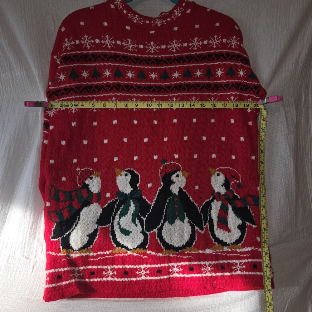 Festive Red‎ Penguin Knit Sweater - Picture 4 of 5